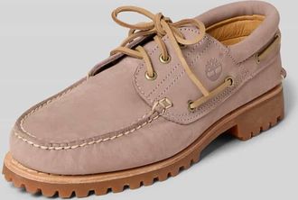 Timberland Bootsschuhe aus Leder mit profilierter Sohle in Purple, Gr&ouml;&szlig;e 41