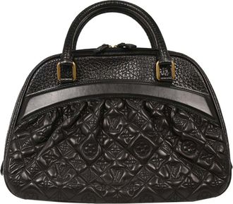 Louis Vuitton Mizi Vienna Handbag Monogram Quilted Lambskin Black Leather Handbag (Pre-Owned)
