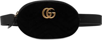 Gucci Pre-owned Gucci GG Marmont Matelasse Velvet Belt Bag Ladies 476434.493075