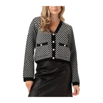 Y.A.S Y.a.s, Truien & Vesten, Dames, Zwart, M, Polyester, Sequin Knit Cardigan