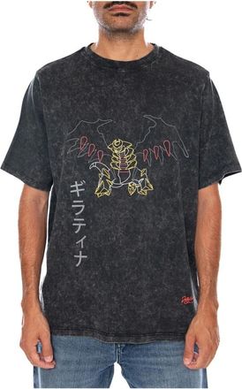 Dolly Noire Giratina Tee - Heren - T-shirts - Zwart - S - Katoen - Tops