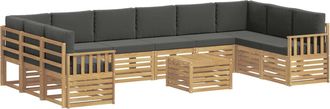 vidaXL Conjunto De Sof&aacute;s De Exterior 8 Uds. Blanco Y Antracita Vidaxl