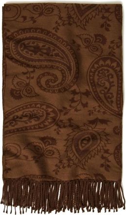Twin-Set paisley-pattern scarf - Brown