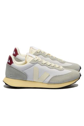 Veja Mens Rio Branco 2 Ripstop Light Grey-Pierre-Marsala - Size UK 7