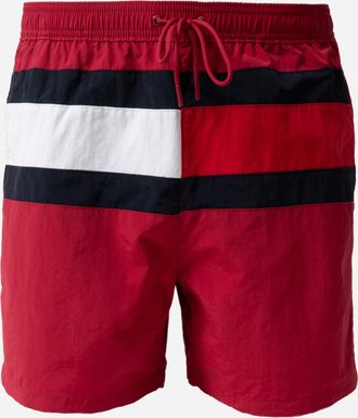 Tommy Hilfiger Mens Swimming Shorts in Red Nylon - Size Medium