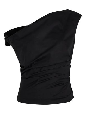 Good American off-shoulder poplin blouse - Black