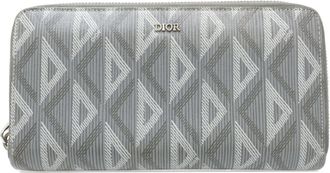 Dior Gray Canvas Long Wallet (Bi-Fold) (Pre-Owned)