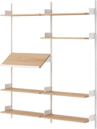 New Works Wandregal New Works Living - 190 x 163.5 cm, Eiche / Weiss