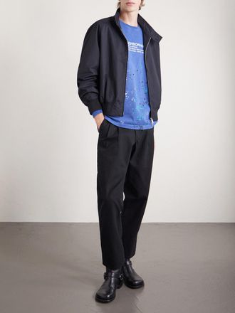 Neighborhood Paint-Splattered Logo-Print Cotton-Jersey T-Shirt