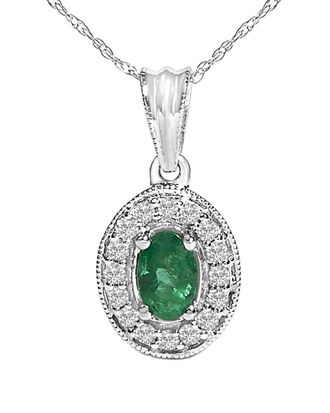 House of Brilliance Haus Of Brilliance 14K Diamond & Pendant Necklace