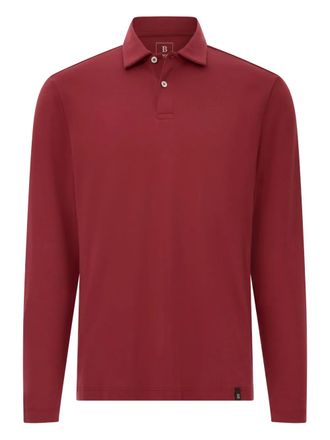 Boggi Milano long-sleeved button-fastening polo shirt - men - Cotton - S - Red