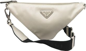 Prada White Leather Shoulder Bag (Pre-Owned)