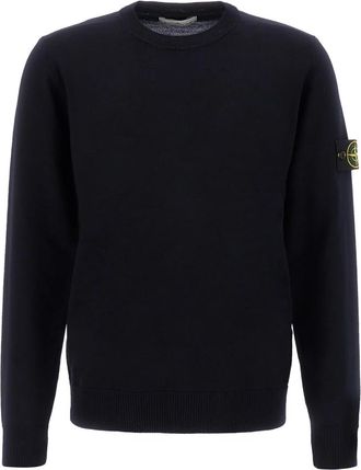 Stone Island Stijlvolle Gebreide Collectie - Heren - Ronde hals truien - Blauw - 3XL - Truien & Vesten