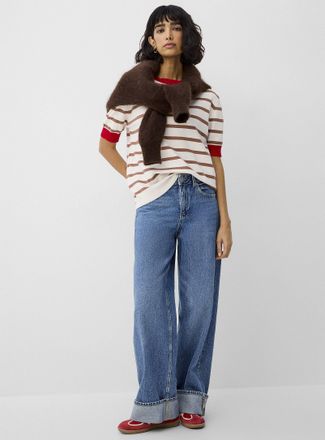 Icone Womens Contrasting trim striped sweater