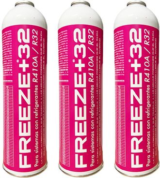 OEM Pack 3 Freeze +32 350g Sustituto Ecol&oacute;gico R410a R32 Gas Org&aacute;nico De Alta Eficiencia Y Bajo Consumo El&eacute;ctrico
