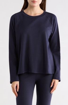 Eileen Fisher Raglan Sleeve French Terry Top in Ink at Nordstrom Rack, Size Xx-Small