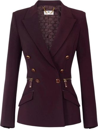 Elisabetta Franchi Mujer, Chaquetas, Marrón, Talla: XL