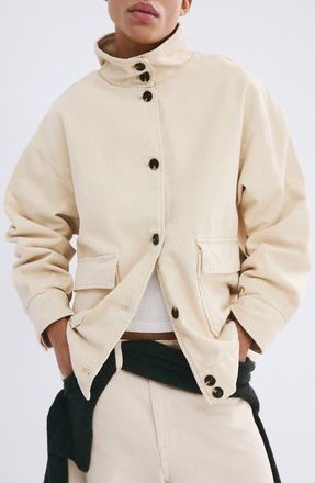 Mango Cazadora Eugenie Jacket in Vanilla at Nordstrom, Size X-Small