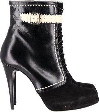 Jason Wu Alexis High Heel Ankle Boots in Black Leather