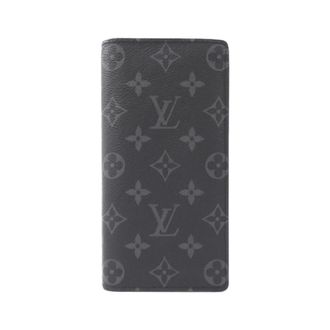 Louis Vuitton Black Coated Canvas Long Wallet (Bi-Fold) (Pre-Owned)