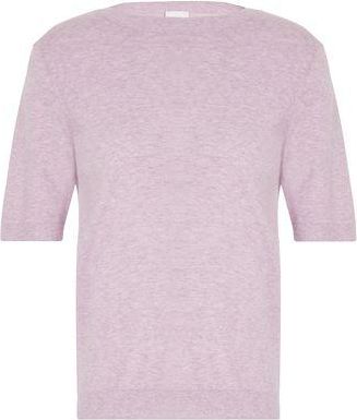 8 by YOOX ORGANIC COTTON-SILK BLEND KNIT S/SLEEVE CREWNECK TOP