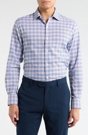 Tommy Hilfiger All Season Slim Fit Plaid Dress Shirt in Cape Cod at Nordstrom Rack, Size 14.5 - 32/33