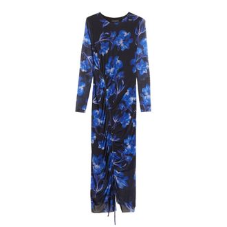 Ted Baker Marliyy Bodycon Jurk Met Print Van Mesh In Blauw