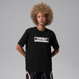 Nike Jordan Womens Jordan Sport Dri-FIT Graphic T-Shirt in Black | IR2375-010