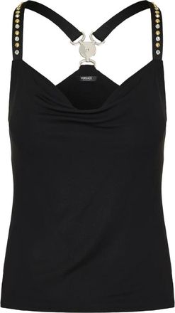 Versace Top met versierde bandjes - Dames - Tops zonder mouwen - Zwart - S - Tops