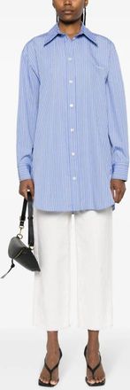 Isabel Marant Isabel Marant Womens Embroidered Poplin Cylvany Shirt - Light Blue Cotton - Size EU 34 (Womens)