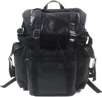 Tod's Black Fabric Leather Backpack (Pre-Owned)