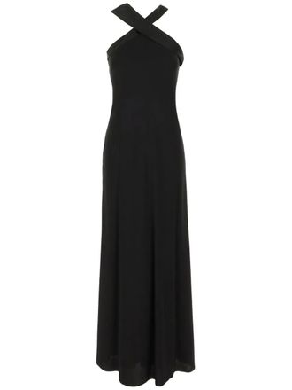 Max Mara Maxi-jurk met halternek - Zwart