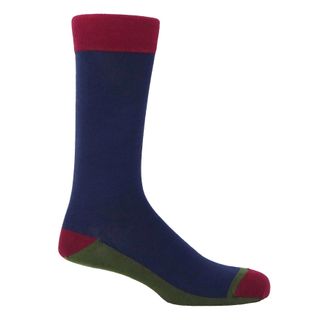 Peper Harow Burgess Mens Socks - Navy