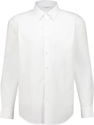 Saint Laurent Oversized Katoenen Poplin Shirt - Heren - Zakelijke Overhemden - Wit - XL - Katoen - Overhemden