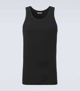 Auralee Ribbed-knit cotton tank top