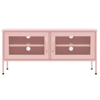 Berkfield Home TV Cabinet Pink 105x35x50 cm Steel | Size: 105 x 35 x 50 cm