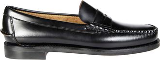 Sebago Black Classic Dan Polished Leather Loafers