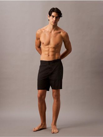 Calvin Klein Mens Solid 7 Swim Shorts - Black - 2XL