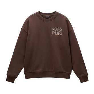 Napapijri Rhin Sweatshirt - Dames - Sweatshirts - Bruin - XS - Katoen - Hoodies & sweatvesten