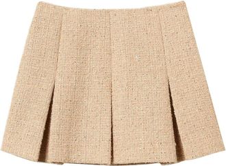 Twin-Set Minigonna bouclé plissettata - Toni neutri