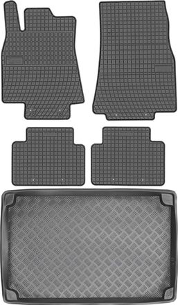 OEM Juego De Alfombrillas De Goma Para Coche Y Maletero Para Mercedes Clase A W169 Hatchback (2004-2012)