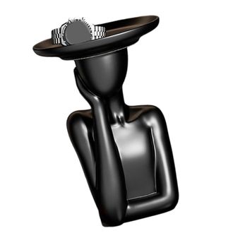 OEM Bandeja Para Guardar Llaves De Entrada, Figura De Mujer - Negra