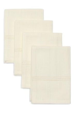 ComMune Set of 4 Handloom Linen Napkins in Ivory at Nordstrom Rack