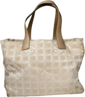 Chanel Pre-owned Vintage Tote Bag - Dames - Vintage Shopper - Beige - ONE Size - Vintage