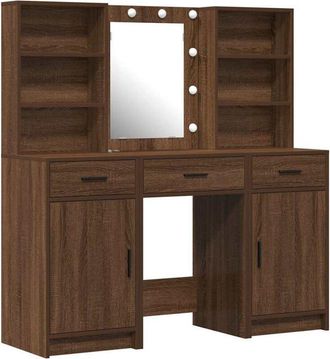 vidaXL Conjunto De Mesa De Tocador Con Caj&oacute;n 3 Pcs Madera Vieja Vidaxl