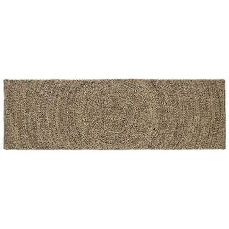 vidaXL Alfombras De &Aacute;rea Natural Y Negro 80 X 200 Cm Yute Vidaxl