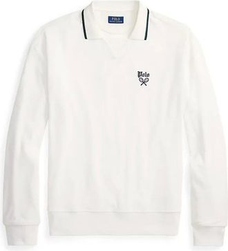Polo Ralph Lauren Hoodies & sweatvesten, Heren, Wit, XL, Katoen, Terry Polo-kraag Sweatshirt