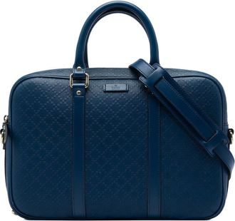 Gucci Pre-owned Gucci Medium Diamante Bright Calfskin Business Bag Unisex TKRG70F57EFJ06RR