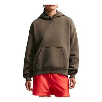 Nike (WMNS) Nike Studio Fleece Medium Weight Hoodie Dark Hazel Sail IM8502-212