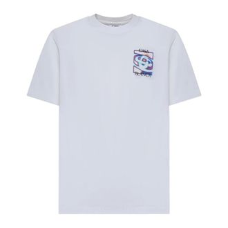Casablanca T-Shirts, male, White, Size: 2XL Crewneck T-Shirt With Logo Print